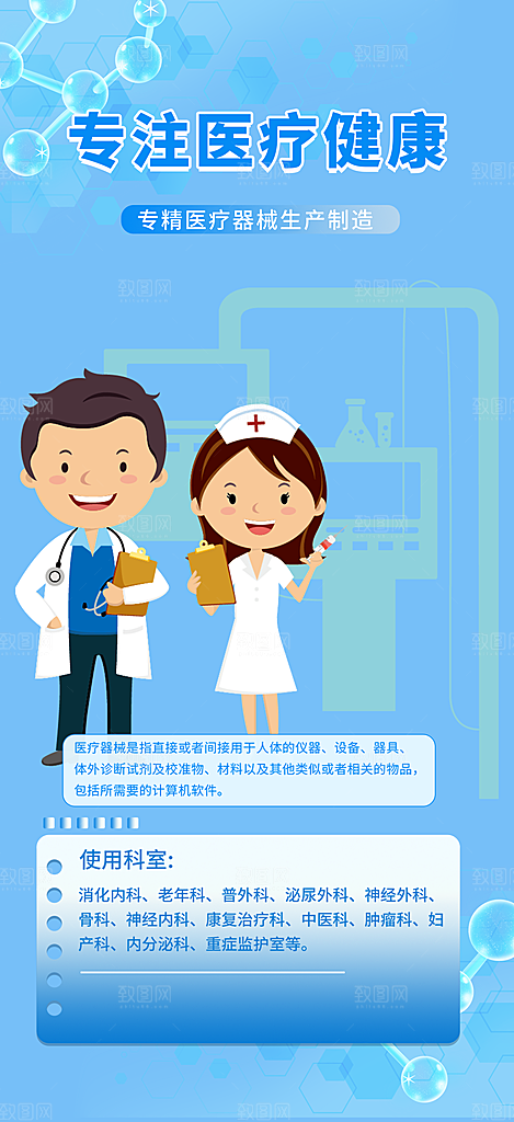 医疗疾病讲解科普海报