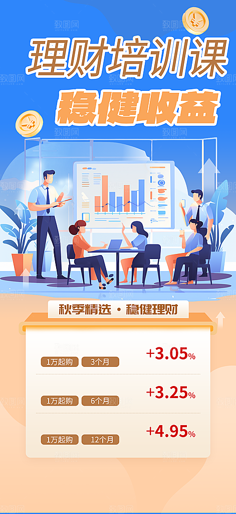 金融培训班招生活动海报