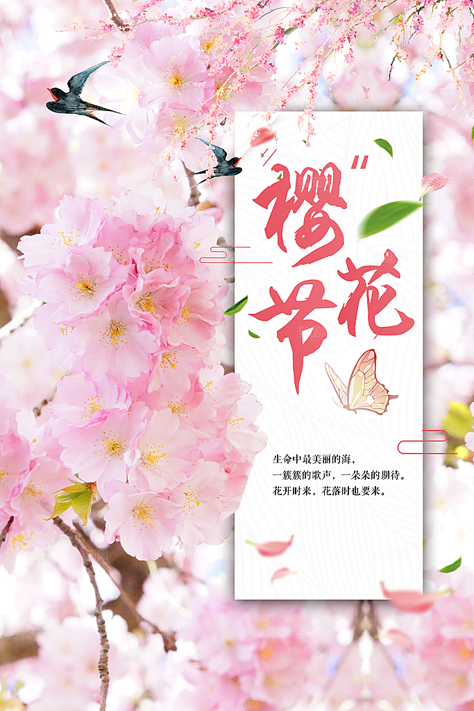 樱花节宣传海报设计素材