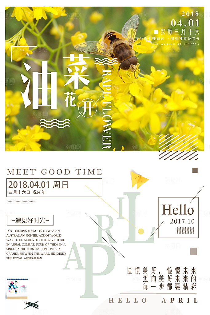 油菜花宣传海报设计素材