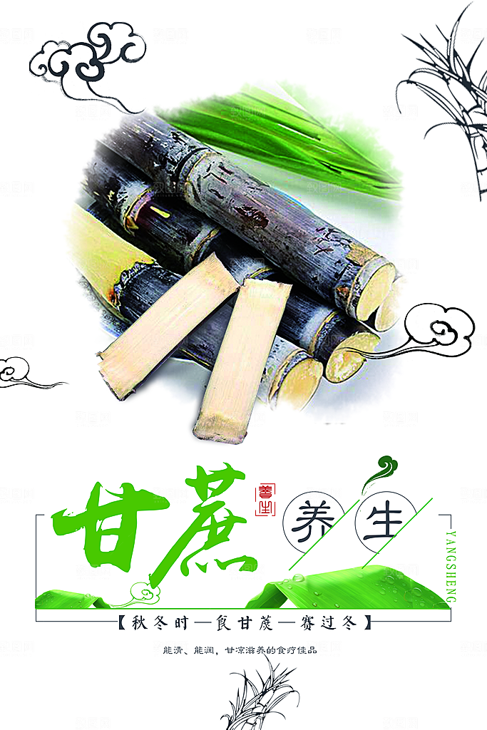 甘蔗宣传海报广告设计