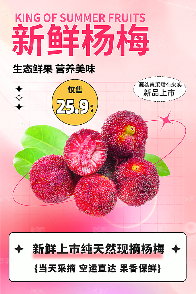 杨梅宣传海报设计展板