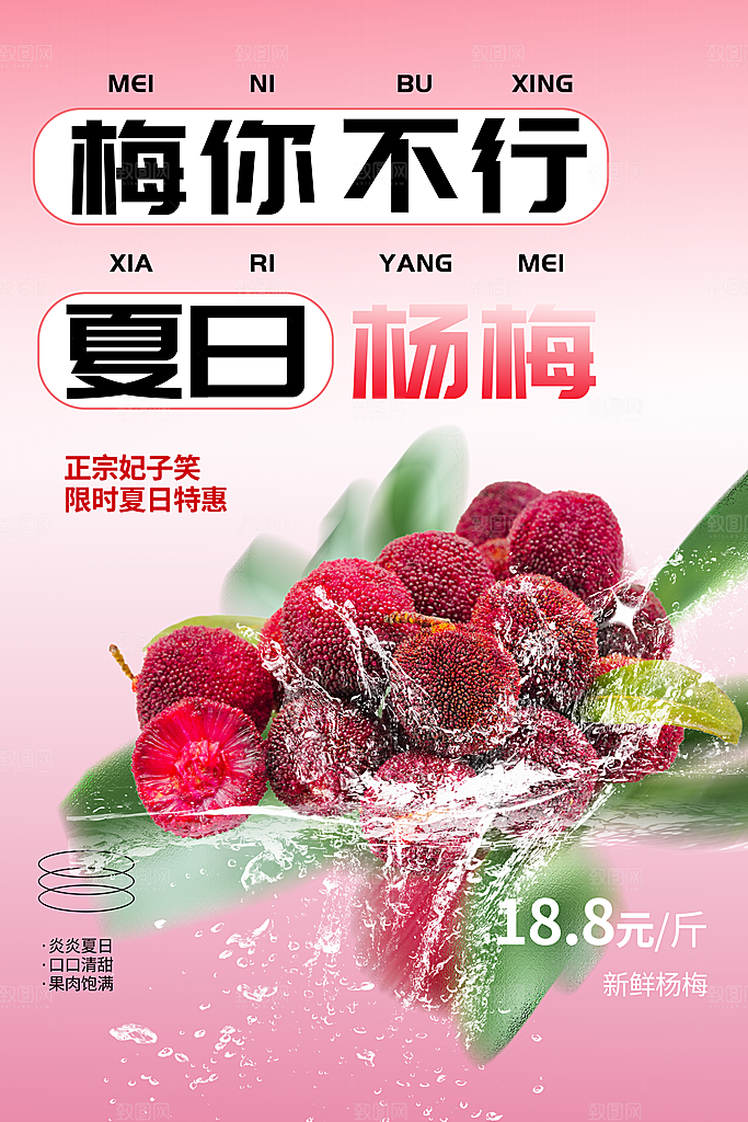 杨梅宣传海报设计展板