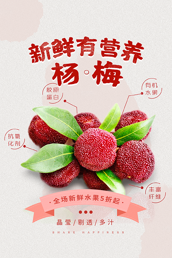 杨梅宣传海报设计素材展板