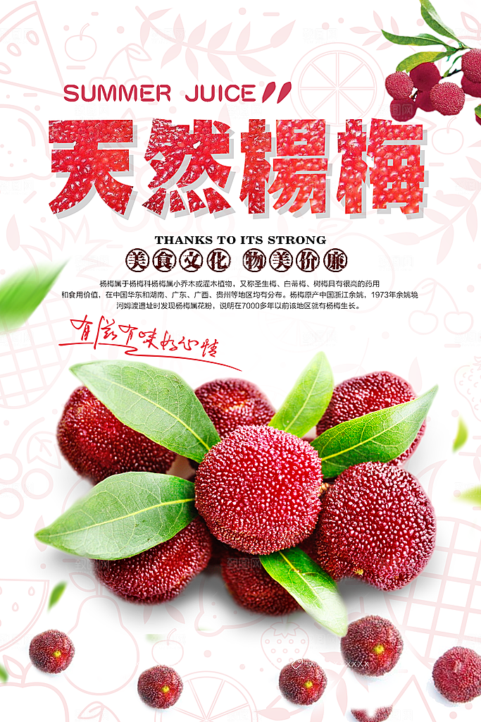 杨梅宣传海报设计素材