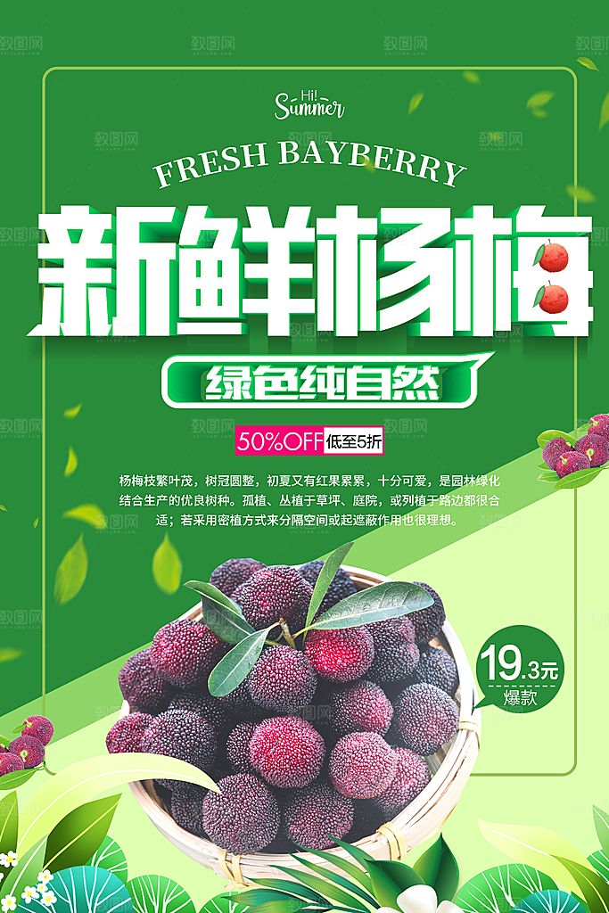 杨梅宣传海报设计素材