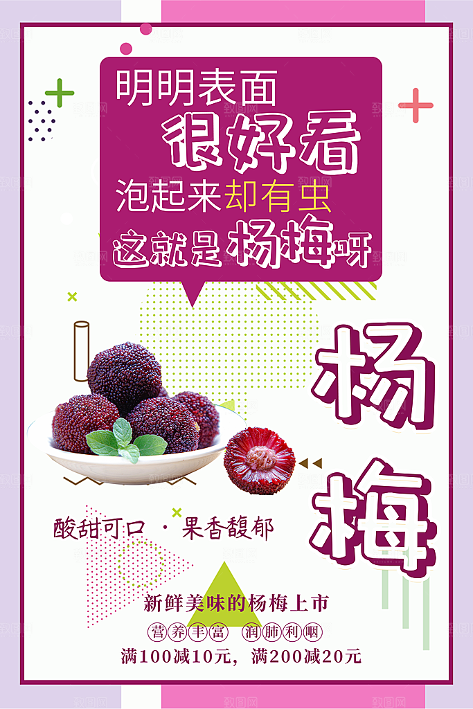 杨梅宣传海报设计素材