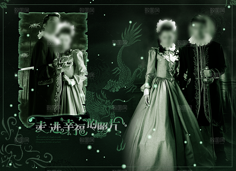 创意复古婚纱摄影画册