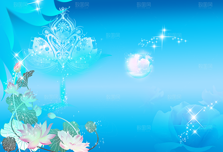 蓝色创意底纹背景