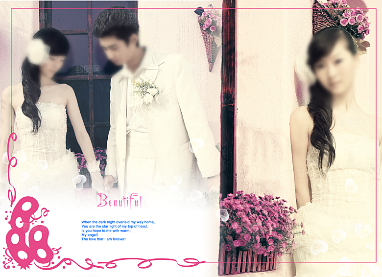 创意婚纱摄影写真画册模版