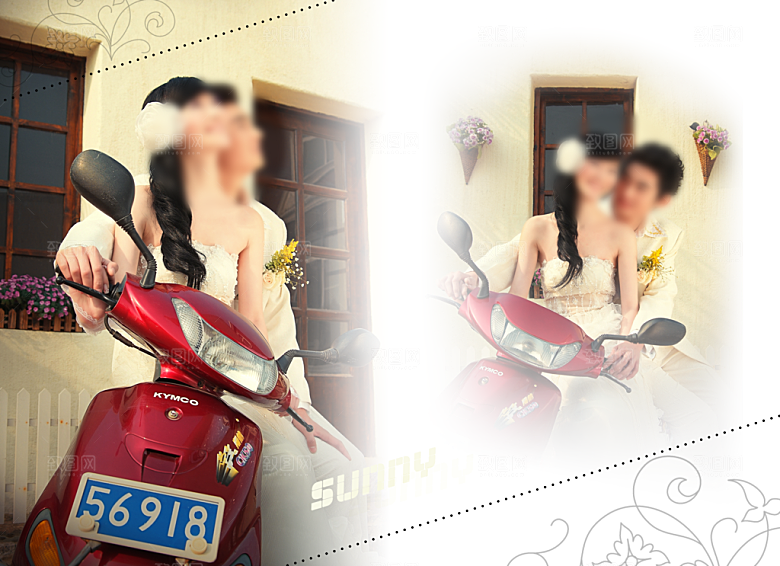 创意婚纱摄影写真画册模版