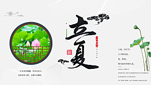 立夏节气简约大气展板