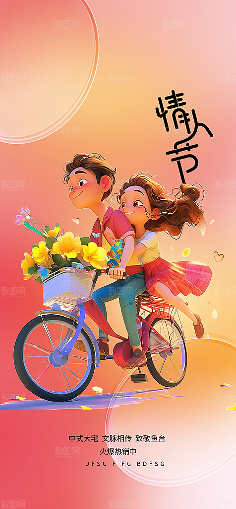 情人节七夕节活动海报