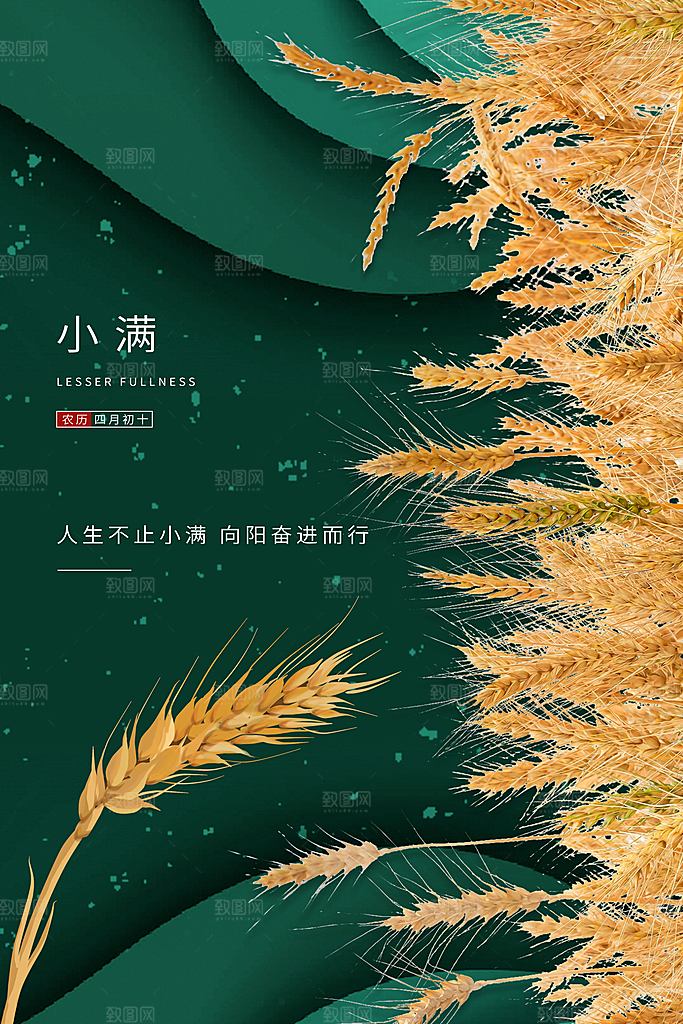 小满节气宣传海报设计素材