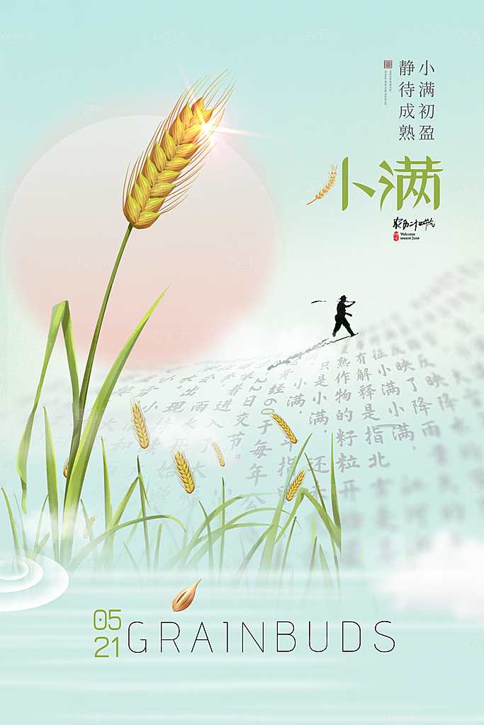小满节气宣传海报设计