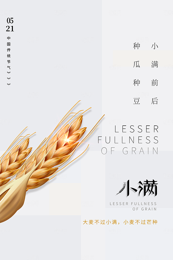 小满节气宣传海报设计
