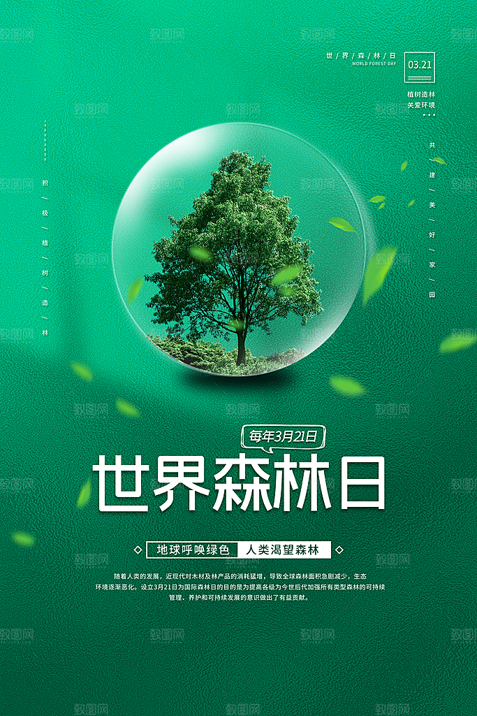 2024年世界森林日宣传海报设计