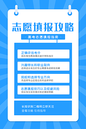 高考志愿填报指南宣传海报设计