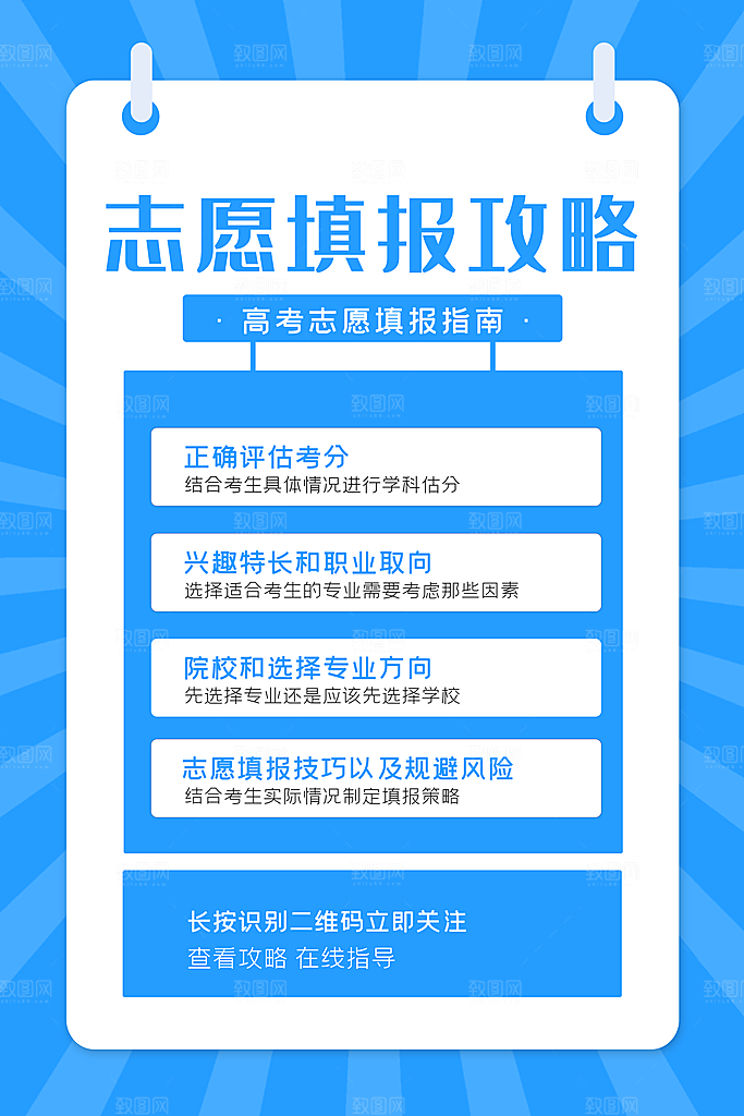 高考志愿填报指南宣传海报设计