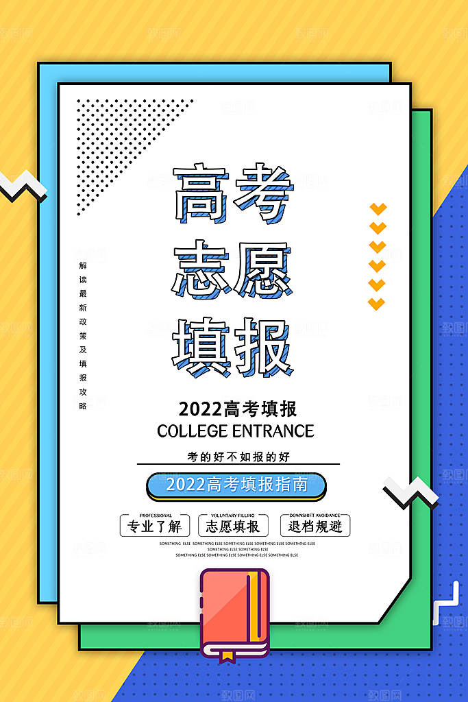 高考志愿填报指南宣传海报设计