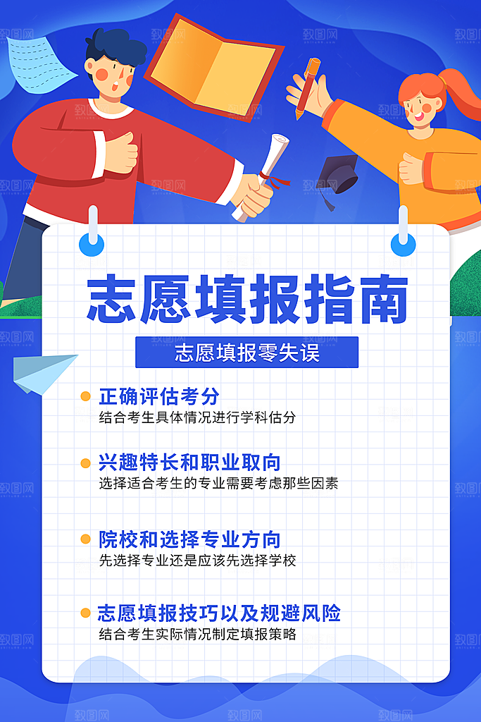 高考志愿填报指南宣传海报设计