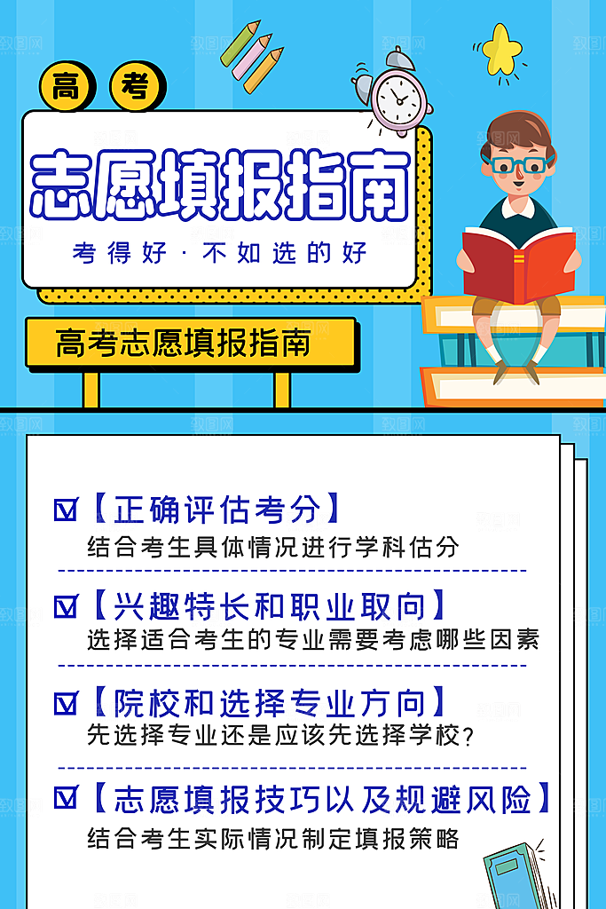 高考志愿填报指南宣传海报设计