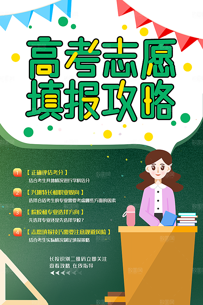 高考志愿填报指南宣传海报设计