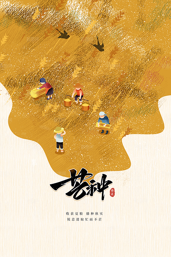 芒种节气传统活动海报