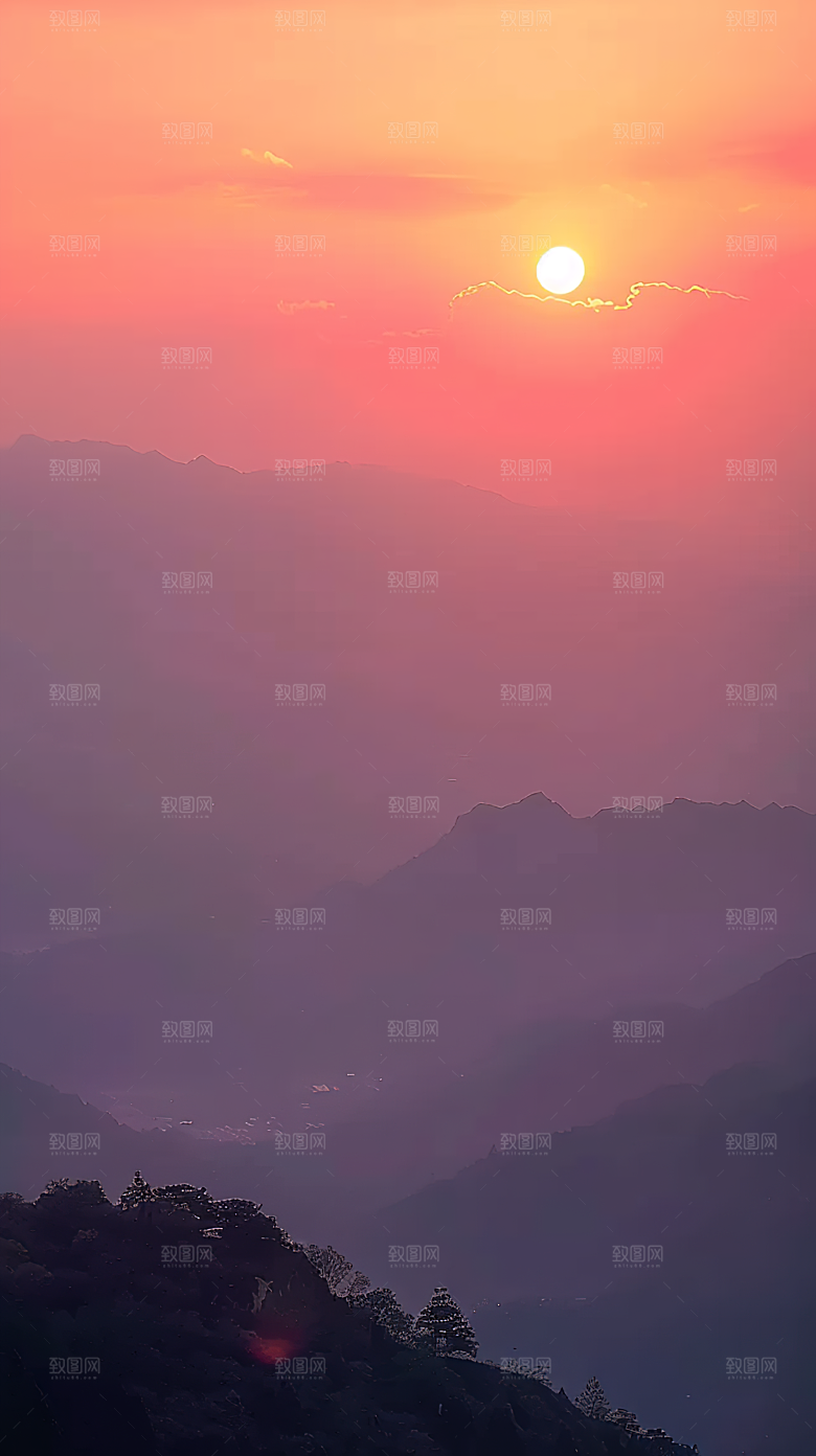 天空日出光线云彩风景