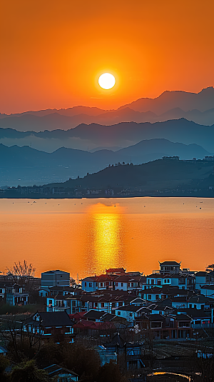 天空日出光线云彩风景