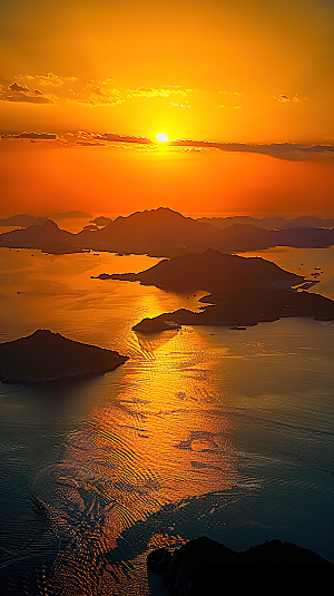 天空日出光线云彩风景