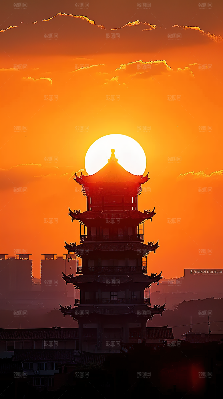 日出天空云彩云层唯美风光景色