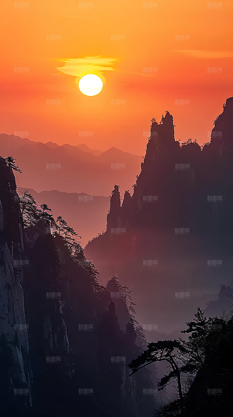 日出天空云彩云层唯美风光景色