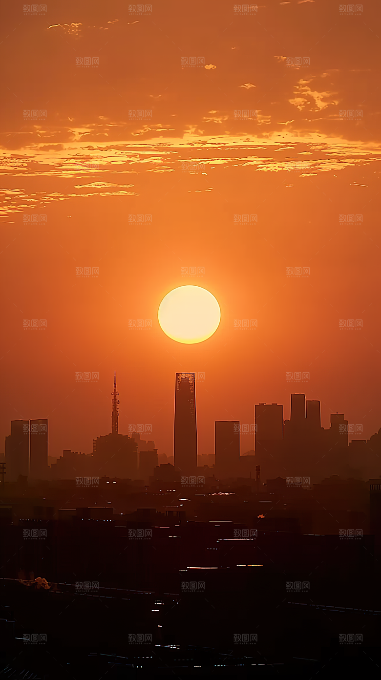 日出天空云彩云层唯美风光景色