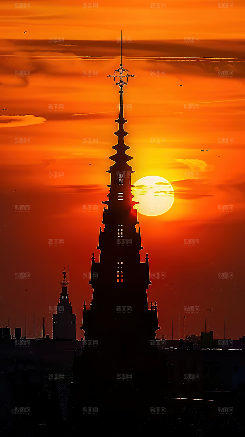 日出天空云彩云层唯美风光景色