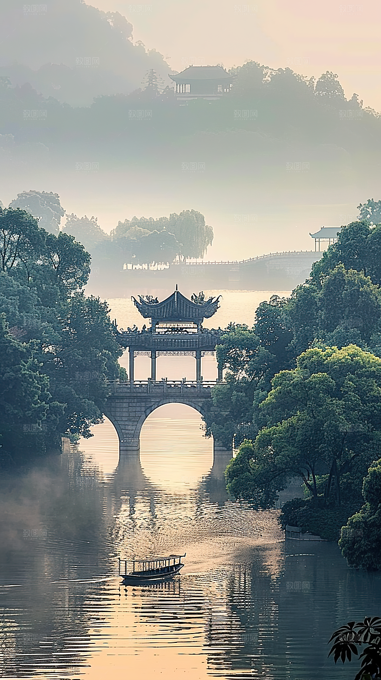 风景意境山峰山水绿水唯美