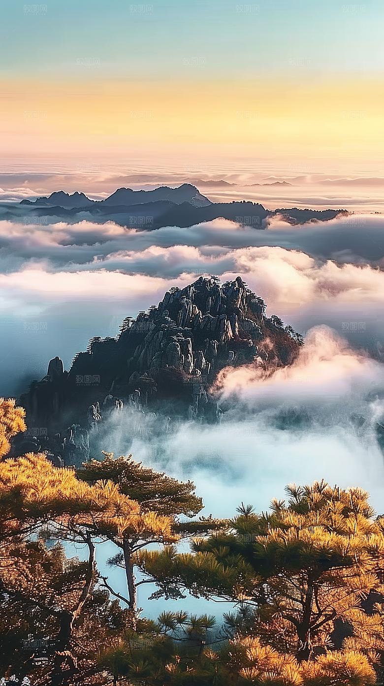 风景绿水山水青山唯美山峰意境