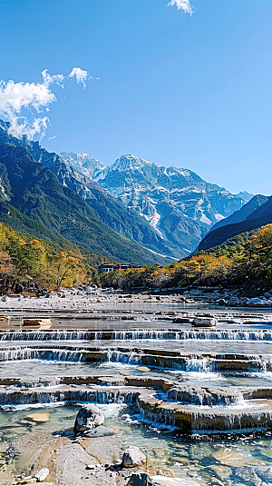 风景绿水山水青山唯美山峰意境