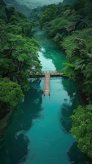 意境青山山峰唯美山水绿水风景