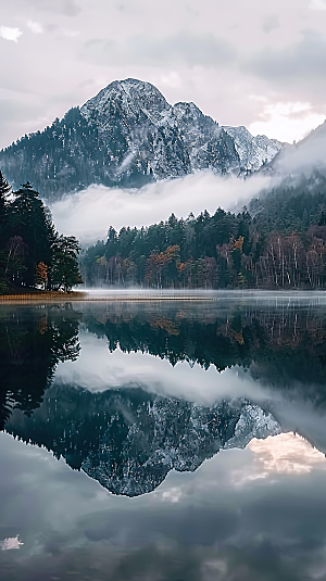 青山绿水风景意境唯美山峰山水