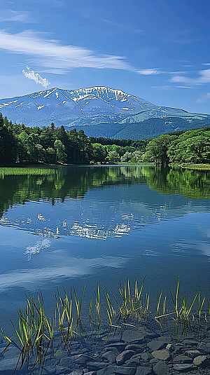 青山绿水风景意境唯美山峰山水