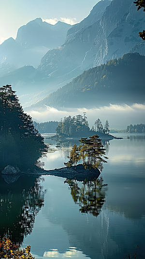 青山绿水风景意境唯美山峰山水