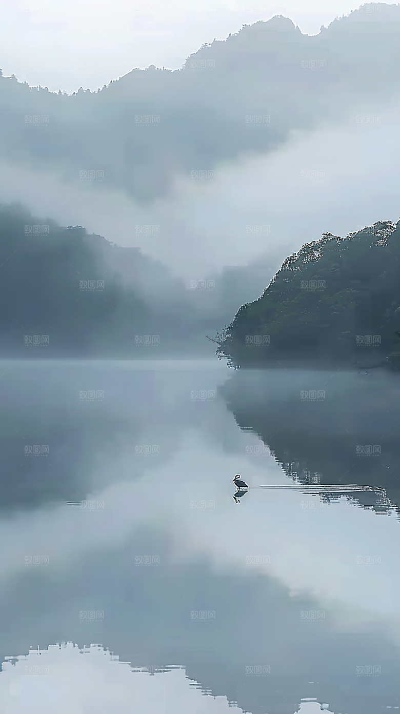 青山绿水风景意境唯美山峰山水
