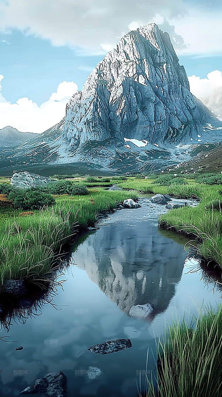 意境绿水山水青山山峰风景唯美