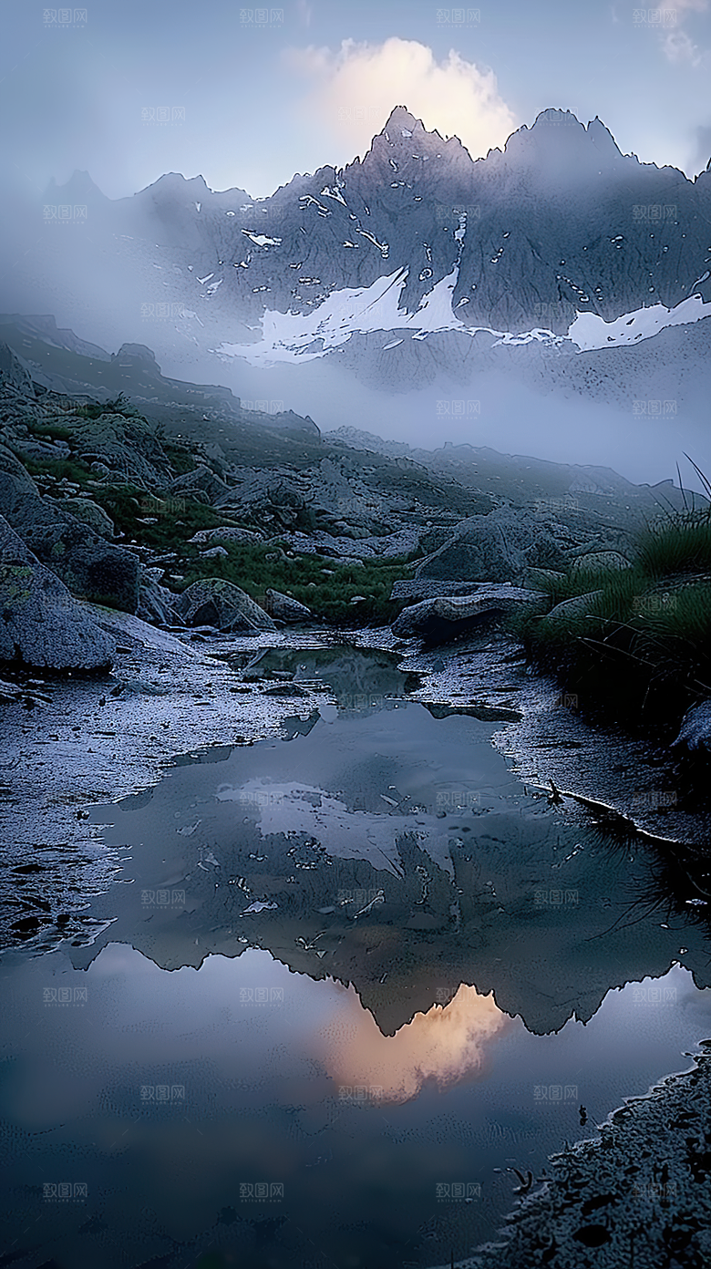 绿水风景意境唯美山水山峰青山