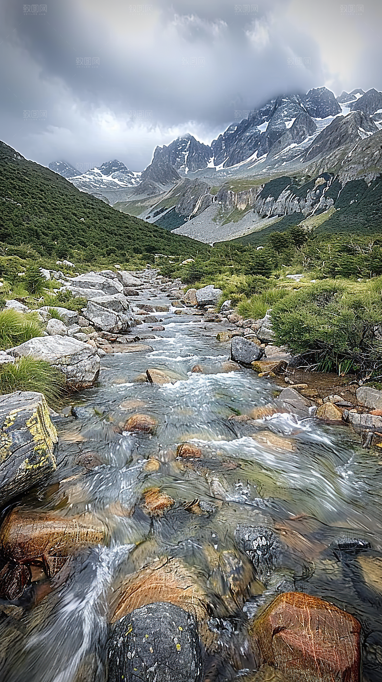 绿水风景意境唯美山水山峰青山