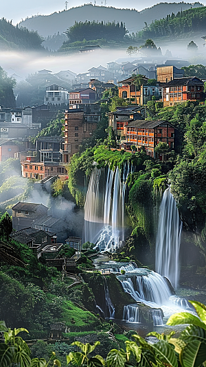 绿水风景意境唯美山水山峰青山