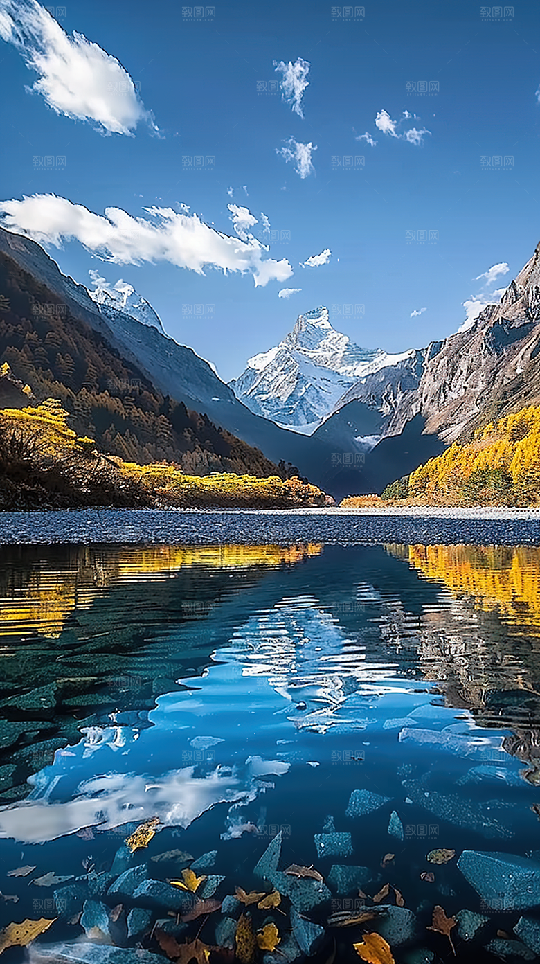 绿水风景意境唯美山水山峰青山