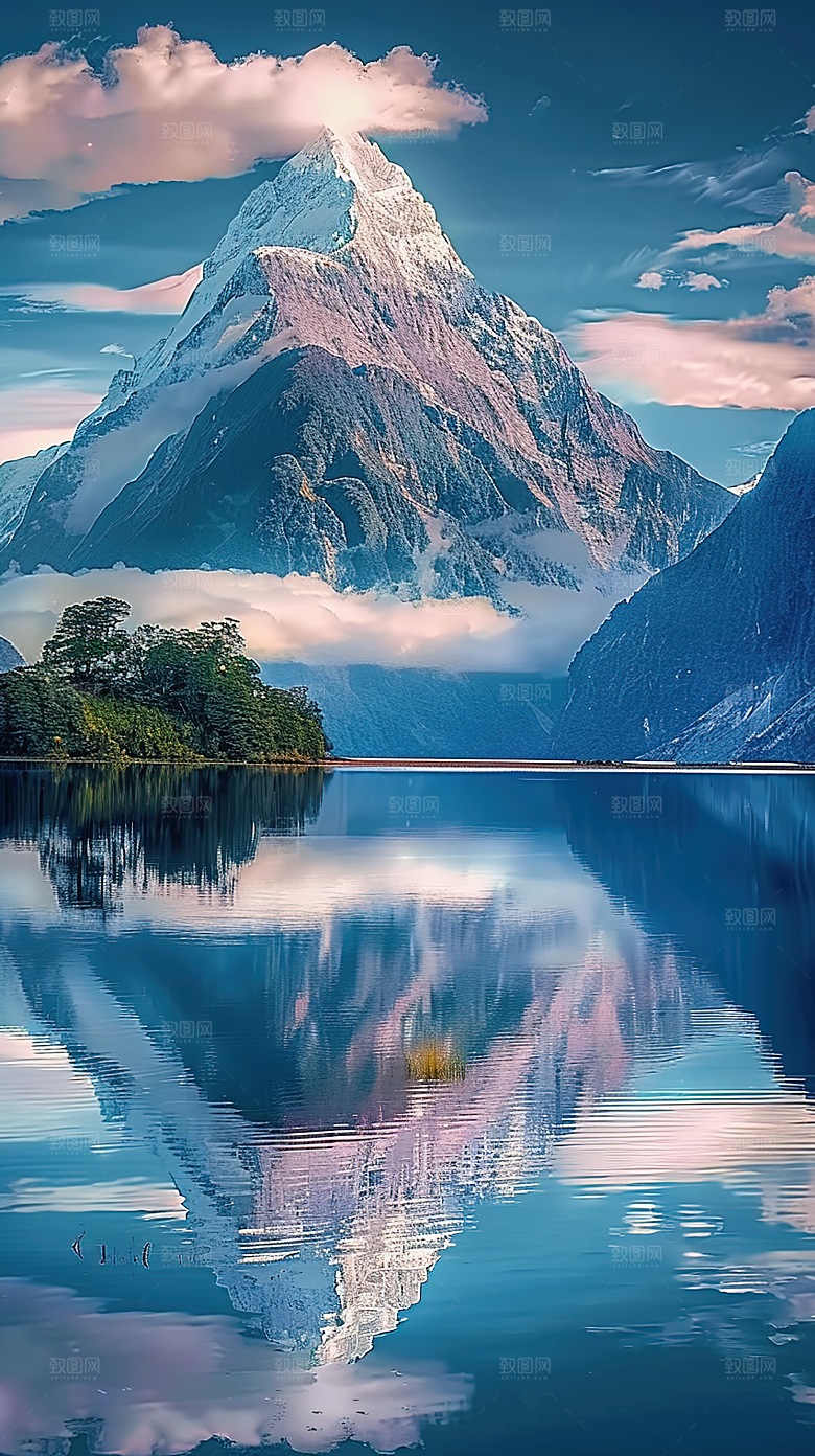 绿水风景意境唯美山水山峰青山