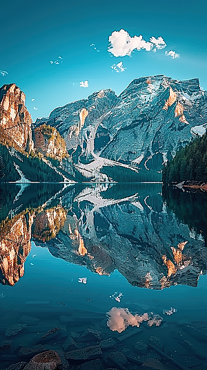 唯美意境山峰风景山水绿水青山